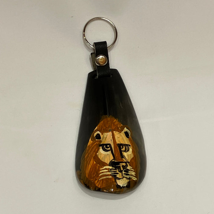 動物柄牛角くつべらキーリング