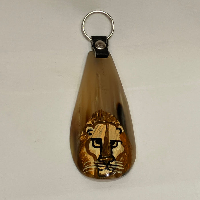 動物柄牛角くつべらキーリング