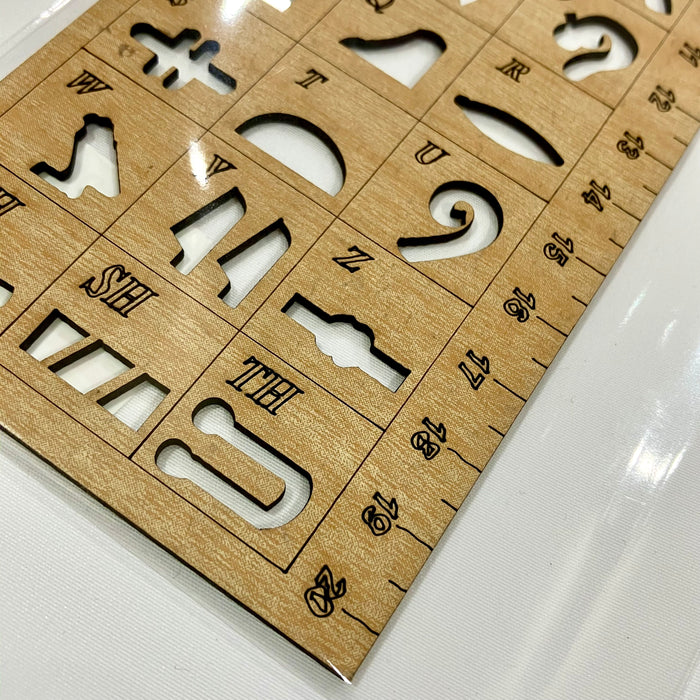 ヒエログリフが書ける木製定規