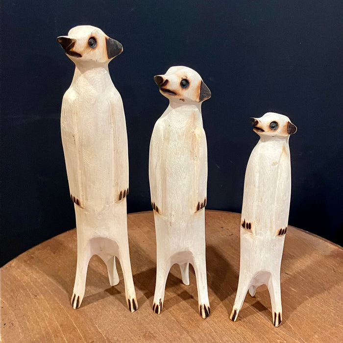 木彫動物ミーアキャット・大